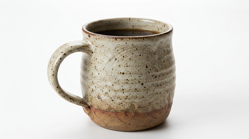 Hand-thrown Wabi-Sabi Ceramic Mug - Speckled Oatmeal