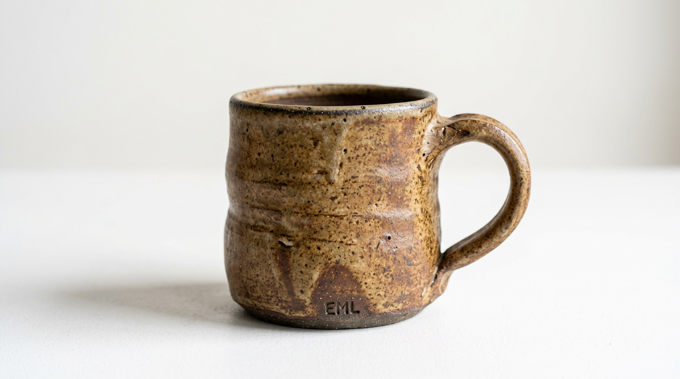 Hand-thrown Wabi-Sabi Ceramic Mug - Speckled Oatmeal
